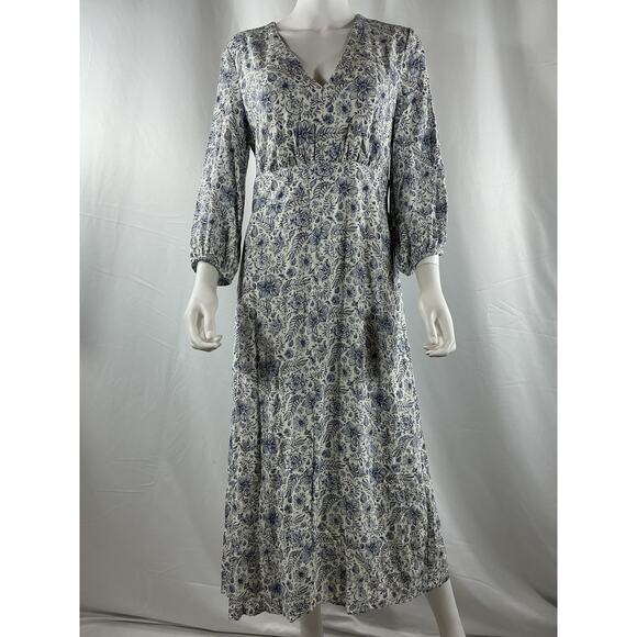 Splendid X 'Cella' Blue Jane Printed Midi Dress Size M - Picture 2 of 4
